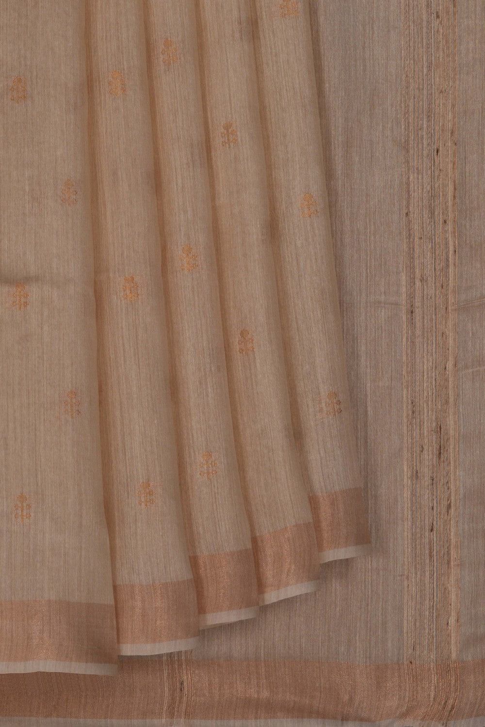 Image of Tussar Silk Ivory Off-White Saree